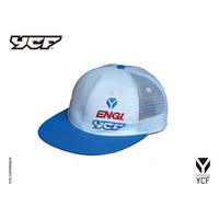 YCF / ENGI FLAT CAP WHITE/BLUE