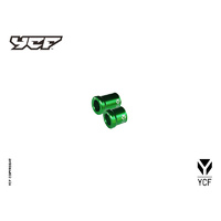 YCF CNC FRONT WHEEL SPACER SET GREEN