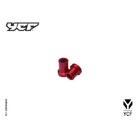 YCF CNC FRONT WHEEL SPACER SET RED
