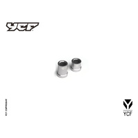 YCF CNC FRONT WHEEL SPACER SET SILVER