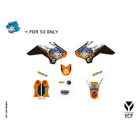 YCF 50 COMPLETE GRAPHICS KIT (2016) - ORANGE