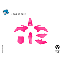 YCF 50A/E COMPLETE PLASTIC KIT MY14>MY21 - PINK