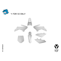 YCF 50A/E COMPLETE PLASTIC KIT MY14>MY21 - WHITE