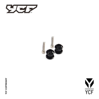 ALUMINIUM REAR SPOOL SET BLACK (W/- M8X40MM BOLTS)
