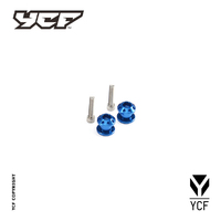 ALUMINIUM REAR SPOOL SET BLUE (W/- M8X40MM BOLTS)