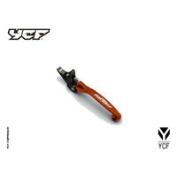 FOLDABLE CLUTCH LEVER 21 CNC WITH BRACKET - ORANGE