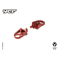 YCF CNC ALLOY FOOTPEG SET ORANGE
