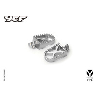 YCF CNC ALLOY FOOTPEG SET SILVER