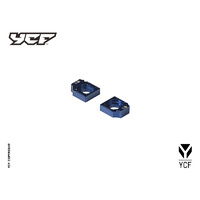 YCF CNC AXLE BLOCK SET H=33.5MM BLUE