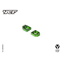 YCF CNC AXLE BLOCK SET H=33.5MM GREEN