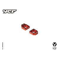 YCF CNC AXLE BLOCK SET H=33.5MM ORANGE
