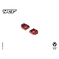 YCF CNC AXLE BLOCK SET H=33.5MM RED