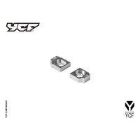 YCF CNC AXLE BLOCK SET H=33.5MM SILVER