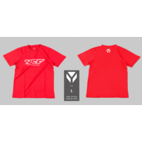 YCF T SHIRT  RED AND WHITE LARGE