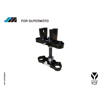 YCF COMPL SM TRIPLE CLAMP MATT BLACK (T45MM/B48MM)