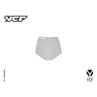 YCF FRONT NUMBER PLATE WHITE