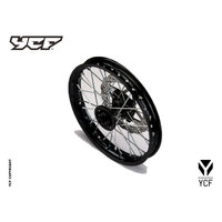 CPL. ALLOY FRONT WHEEL 1.4X14 DISC & BLACK CNC HUB