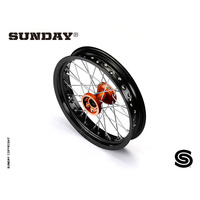 COMPLETE ALUMINIUM FRONT WHEEL 2.50X14'