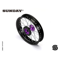 COMPLETE ALUMINIUM FRONT WHEEL 2.50X14'