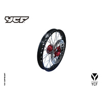 COMPLETE ALUMINIUM FRONT WHEEL RED