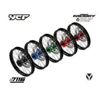 COMPLETE 12" ALLOY FRONT WHEEL WITH CNC GREEN HUB