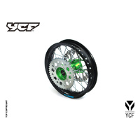 COMPLETE ALUMINIUM REAR WHEEL 1.40-10'