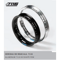 FRONT/REAR ALLOY 7116 8K RIM 1.85X14' BLACK  2021>