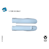 YCF50 SET OF FORK PROTECTION WHITE 50A/50E