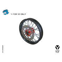YCF COMPLETE STEEL FRONT WHEEL 50A/50E RED