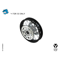 YCF 50A/50E STEEL REAR WHEEL 1.40X10' DISC/SPROCKE