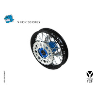 YCF 50A/50E STEEL REAR WHEEL 1.40 BLUE HUB