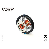 COMPLETE ALUMINIUM REAR WHEEL - ORANGE