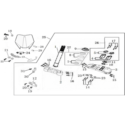 02 Steering stem assembly