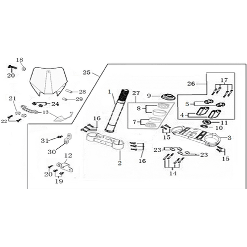 02 Steering stem assembly