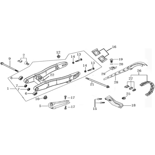 10 Swing Arm assy