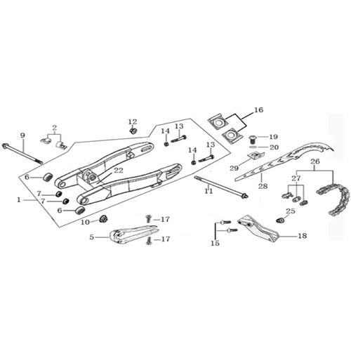 10 Swing Arm assy