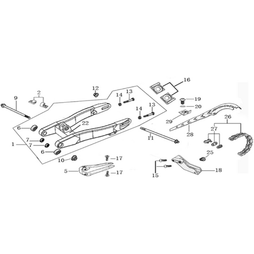 10 Swing Arm assy