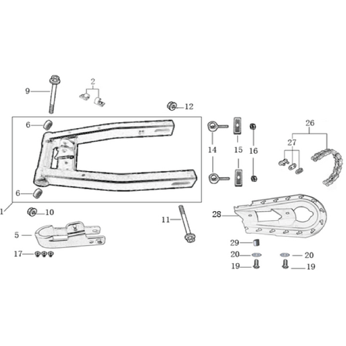 10 Swing Arm assy