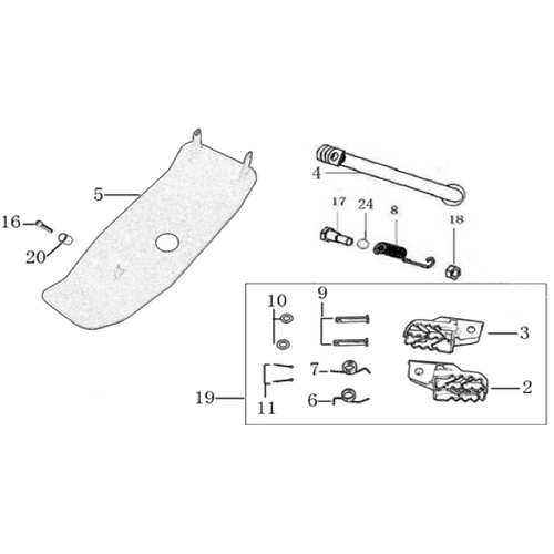 09 Foot Peg assy