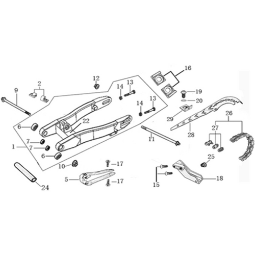10 Swing Arm assy