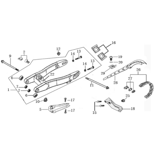 10 Swing Arm assy
