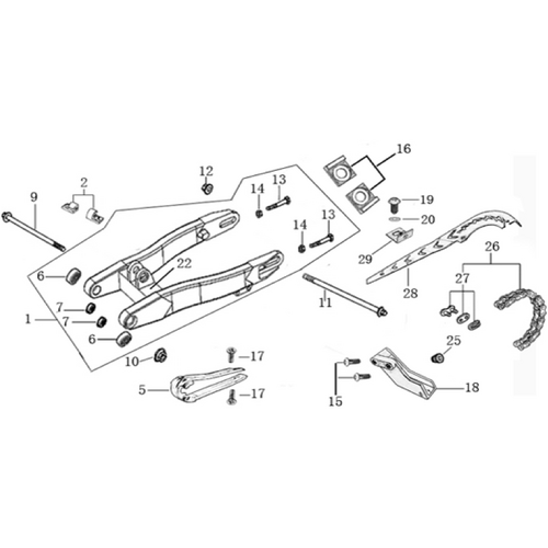 10 Swing Arm assy