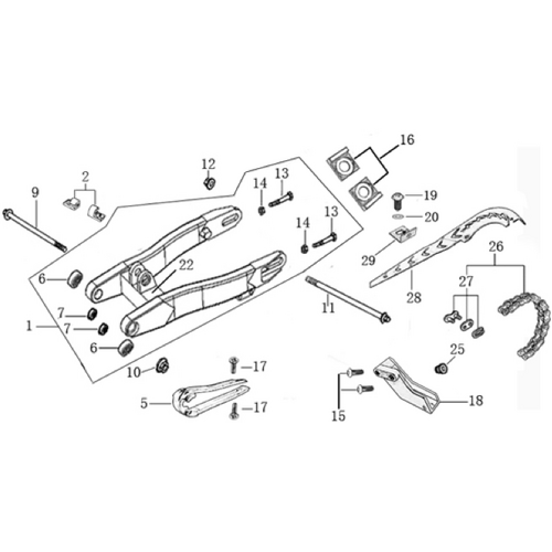 10 Swing Arm assy