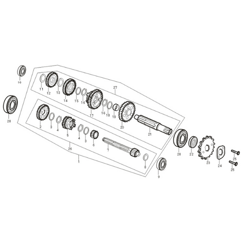 39 Mainshaft/ CounterAssy