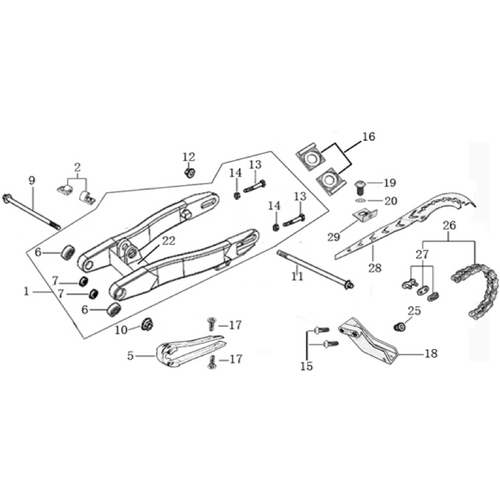 10 Swing Arm assy