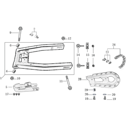 10 Swing Arm assy