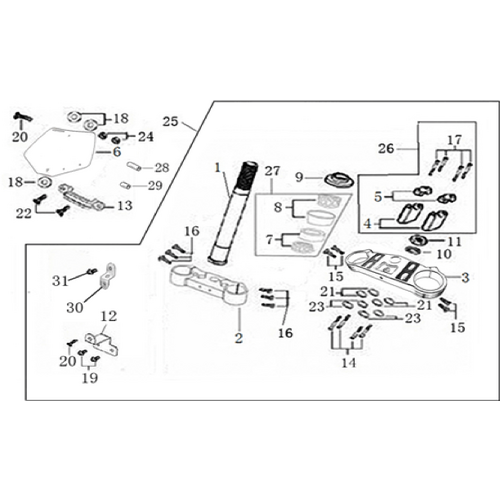 02 Steering stem assembly