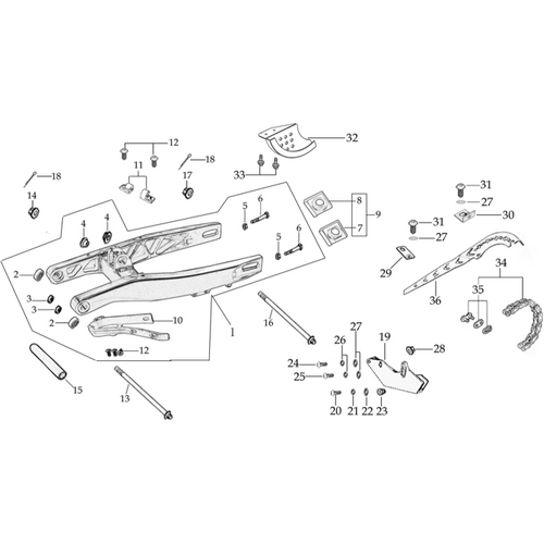 10 Swing Arm assy