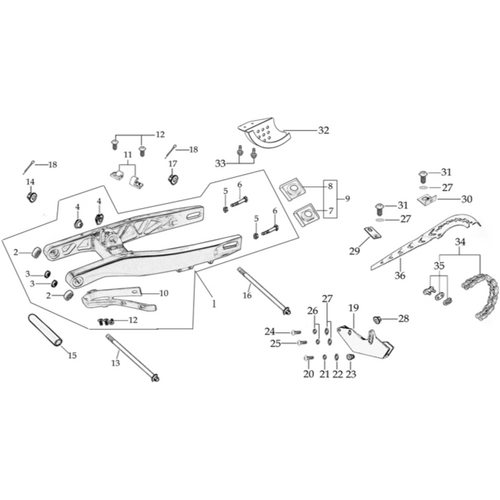 10 Swing Arm assy