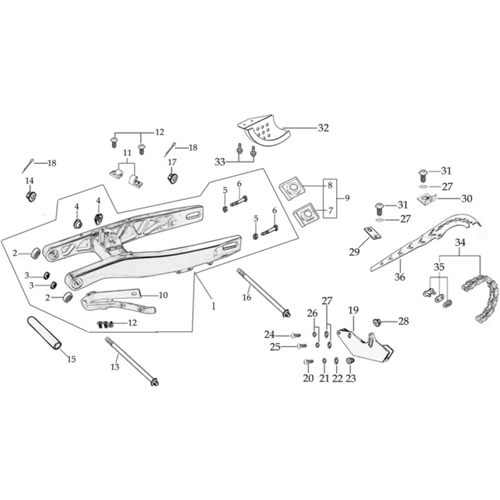 10 Swing Arm assy
